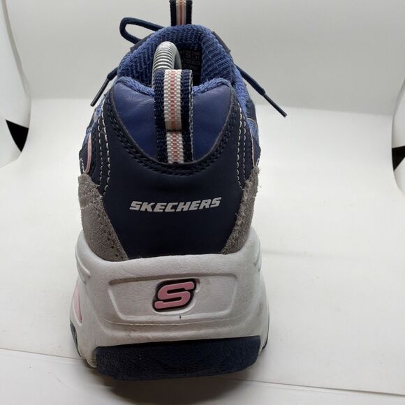 Skechers D’Lites Navy Blue Gray Shoes Sneakers 11947W Womens Size 11 Wide Damage - Picture 12 of 13